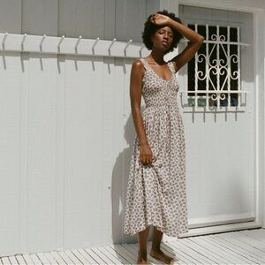 Doen Emmaretta Dress in Sea Salt Bedford Paisley size medium